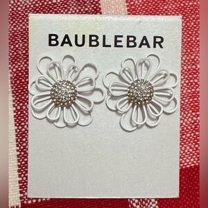 BaubleBar White Flower Earrings